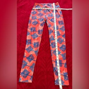 NEW HIGH WAISTED STRETCHY LEGGINGS SEE PICS FOR MEASUREMENTS OSFM CORAL BLUE ❤️🥰
